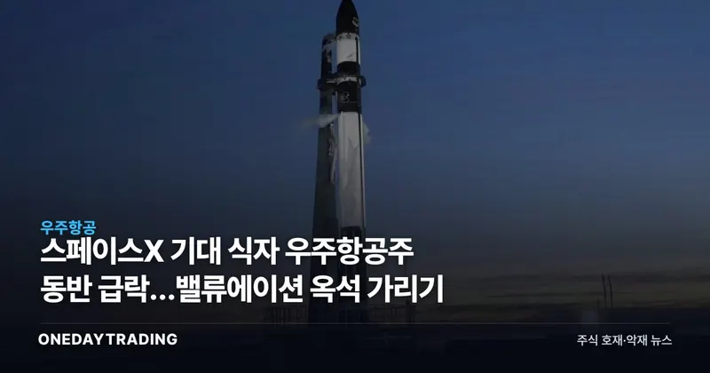 스페이스X 기대 식자 우주항공주 동반 급락…밸류에이션 옥석 가리기