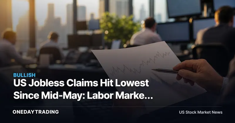 US Jobless Claims Hit Lowest Since Mid-May: Labor Market Resilience Tests Fed Rate-Cut Bets