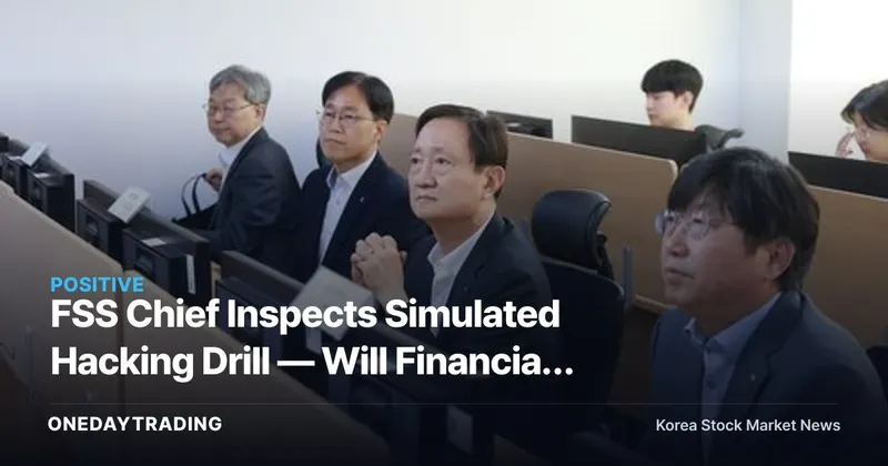 FSS Chief Inspects Simulated Hacking Drill — Will Financial Cybersecurity Stocks See a Real Boost?