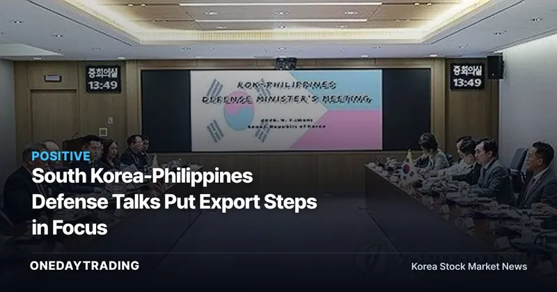 South Korea-Philippines Defense Talks Put Export Steps in Focus