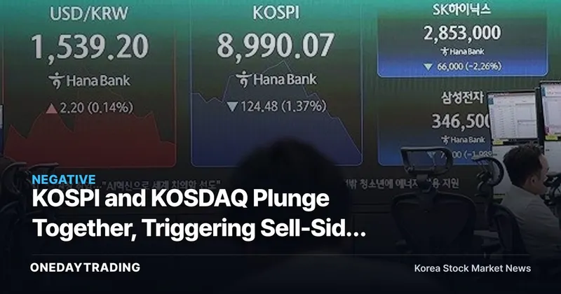 KOSPI and KOSDAQ Plunge Together, Triggering Sell-Side Sidecars: Key Points for Investors