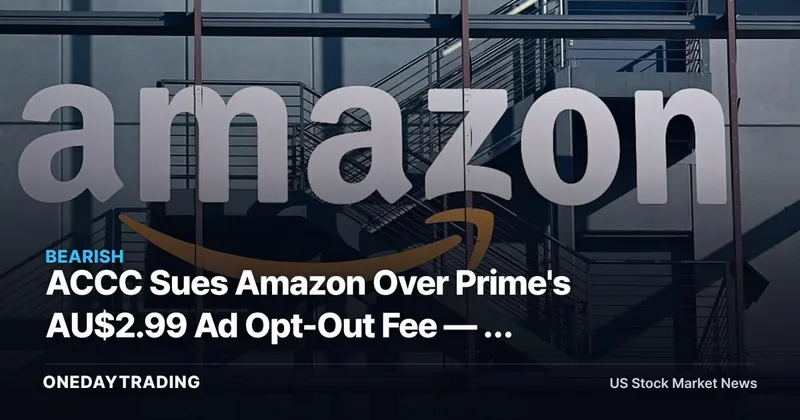 ACCC Sues Amazon Over Prime's AU$2.99 Ad Opt-Out Fee — a Contract Model Global Regulators Are Watching