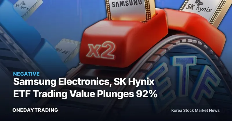 Samsung Electronics, SK Hynix ETF Trading Value Plunges 92%