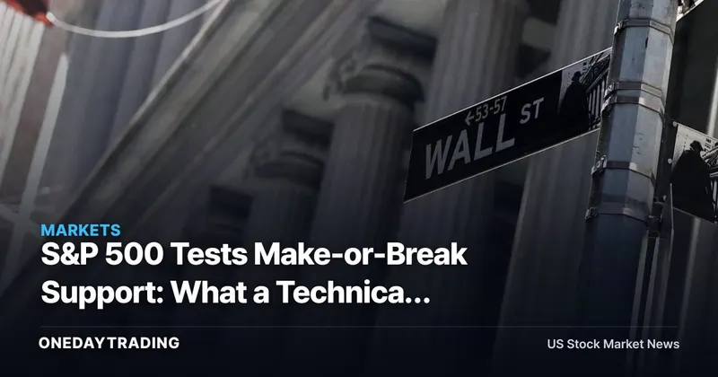 S&P 500 Tests Make-or-Break Support: What a Technical Break Means for SPY, QQQ Holders