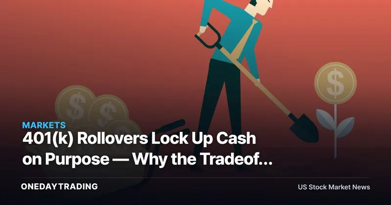 401(k) Rollovers Lock Up Cash on Purpose — Why the Tradeoff Works