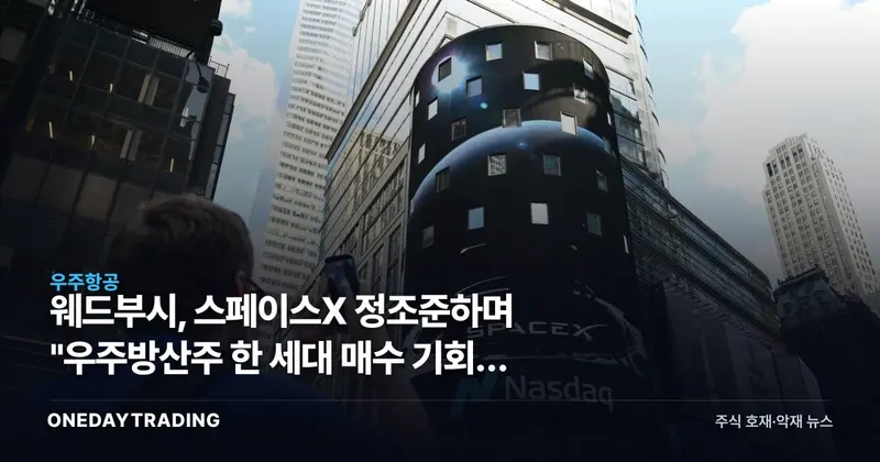 웨드부시, 스페이스X 정조준하며 "우주방산주 한 세대 매수 기회" 선언