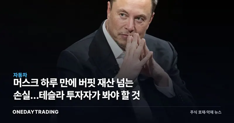 머스크 하루 만에 버핏 재산 넘는 손실…테슬라 투자자가 봐야 할 것