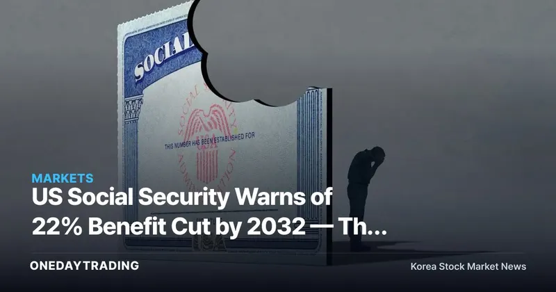 US Social Security Warns of 22% Benefit Cut by 2032 — The Retirement Risk Korean Investors Should Watch