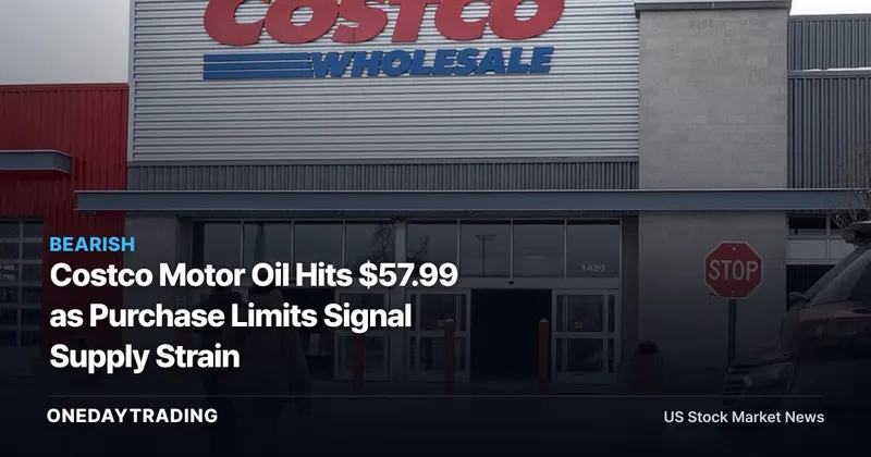 Costco Motor Oil Hits $57.99 as Purchase Limits Signal Supply Strain