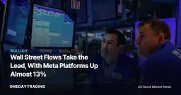 Wall Street Flows Take the Lead, With Meta Platforms Up Almost 13%