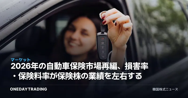 2026年の自動車保険市場再編、損害率・保険料率が保険株の業績を左右する