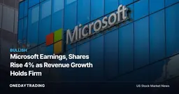 Microsoft Earnings, Shares Rise 4% as Revenue Growth Holds Firm
