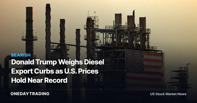 Donald Trump Weighs Diesel Export Curbs as U.S. Prices Hold Near Record