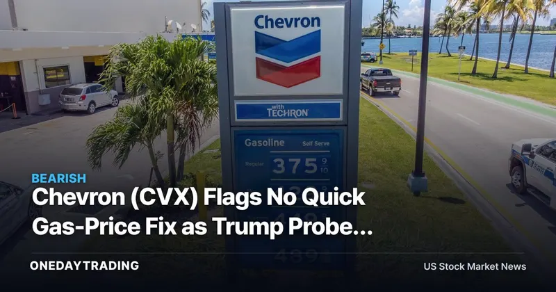 Chevron (CVX) Flags No Quick Gas-Price Fix as Trump Probes Big Oil for Gouging