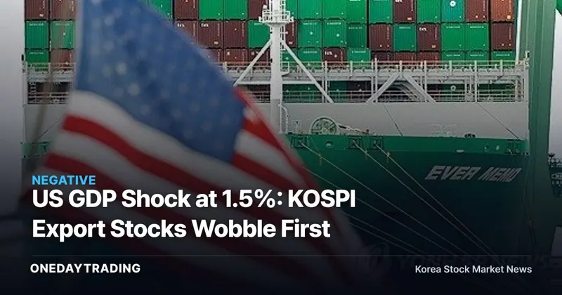 US GDP Shock at 1.5%: KOSPI Export Stocks Wobble First