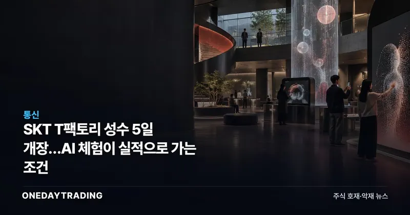 SKT T팩토리 성수 5일 개장…AI 체험이 실적으로 가는 조건