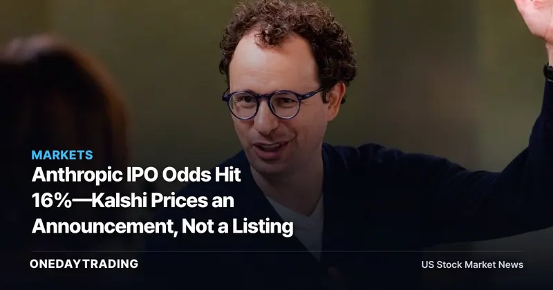 Anthropic IPO Odds Hit 16%—Kalshi Prices an Announcement, Not a Listing
