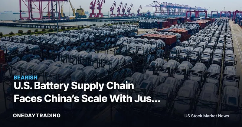 U.S. Battery Supply Chain Faces China’s Scale With Just $500 Million