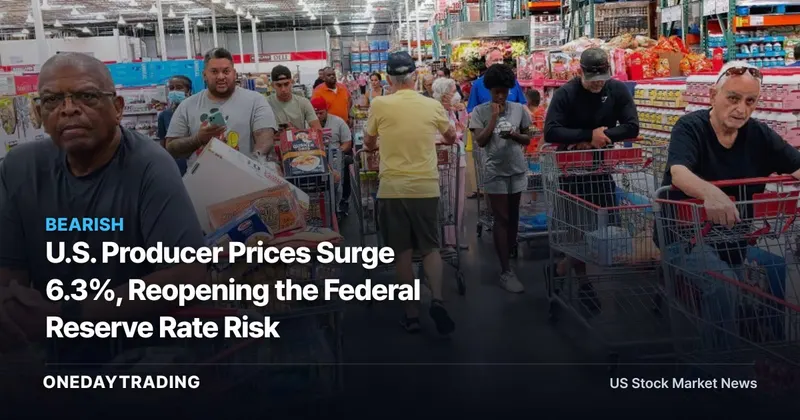 U.S. Producer Prices Surge 6.3%, Reopening the Federal Reserve Rate Risk