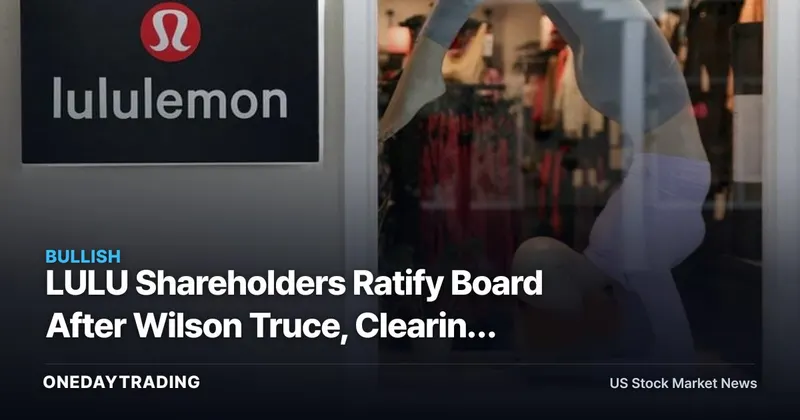 LULU Shareholders Ratify Board After Wilson Truce, Clearing Governance Overhang