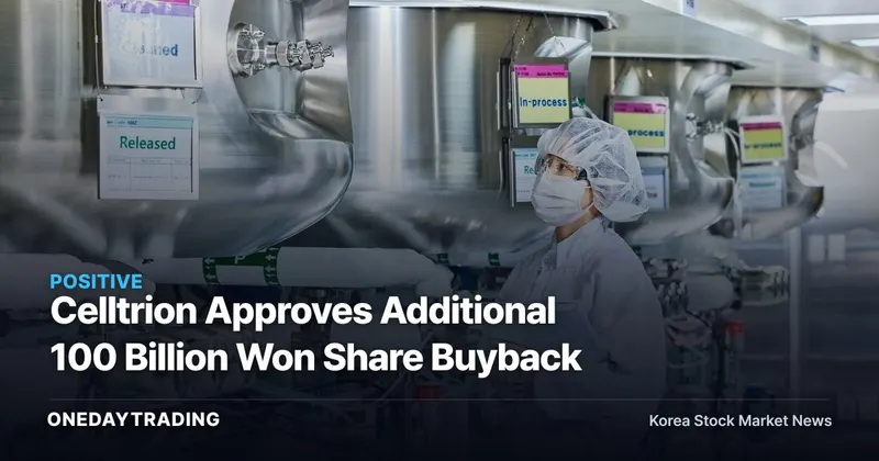 Celltrion Approves Additional 100 Billion Won Share Buyback