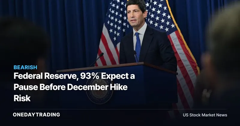 Federal Reserve, 93% Expect a Pause Before December Hike Risk