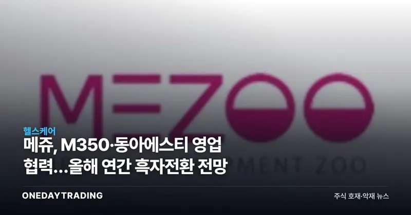 메쥬, M350·동아에스티 영업 협력…올해 연간 흑자전환 전망