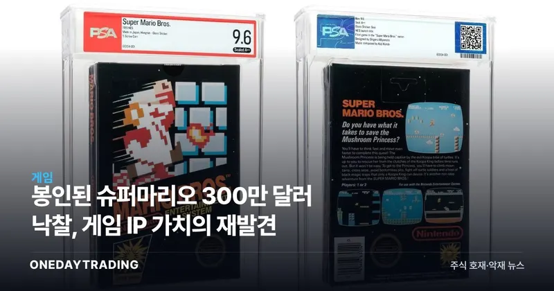 봉인된 슈퍼마리오 300만 달러 낙찰, 게임 IP 가치의 재발견