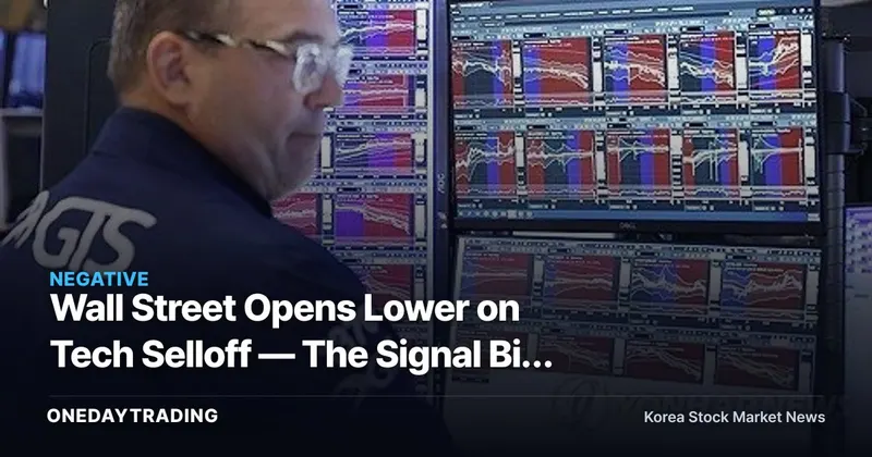 Wall Street Opens Lower on Tech Selloff — The Signal Big Tech Profit-Taking Is Sending