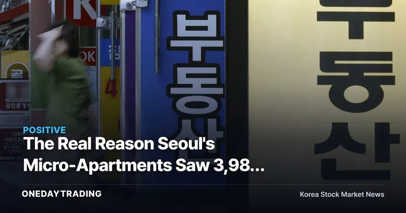 The Real Reason Seoul's Micro-Apartments Saw 3,984 Transactions From January to May
