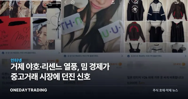 거제 야호·리센느 열풍, 밈 경제가 중고거래 시장에 던진 신호
