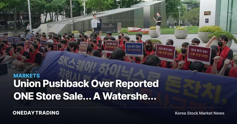 Union Pushback Over Reported ONE Store Sale… A Watershed for SK Square's Portfolio Restructuring