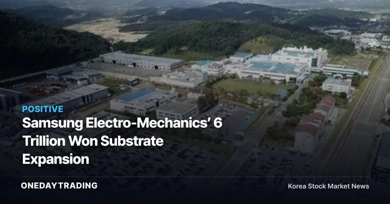 Samsung Electro-Mechanics’ 6 Trillion Won Substrate Expansion
