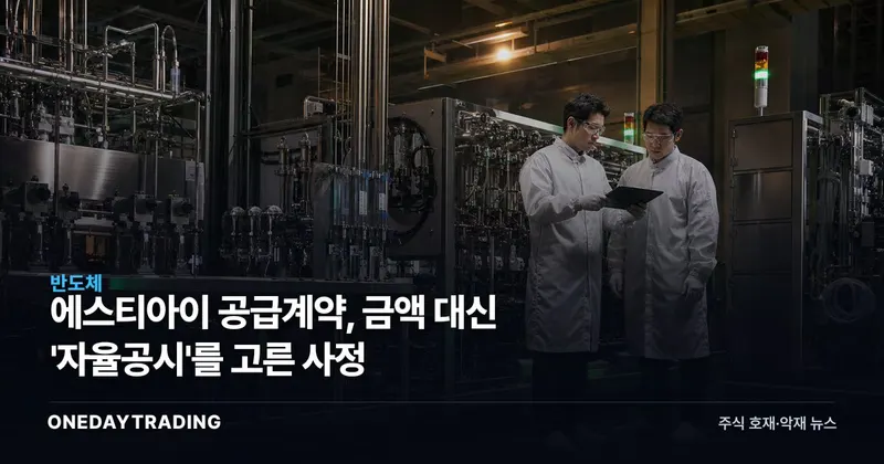 에스티아이 공급계약, 금액 대신 '자율공시'를 고른 사정