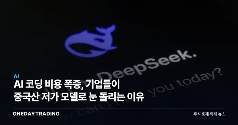 AI 코딩 비용 폭증, 기업들이 중국산 저가 모델로 눈 돌리는 이유