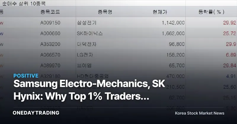 Samsung Electro-Mechanics, SK Hynix: Why Top 1% Traders' 9:30 AM Buying Flooded Into Semiconductors