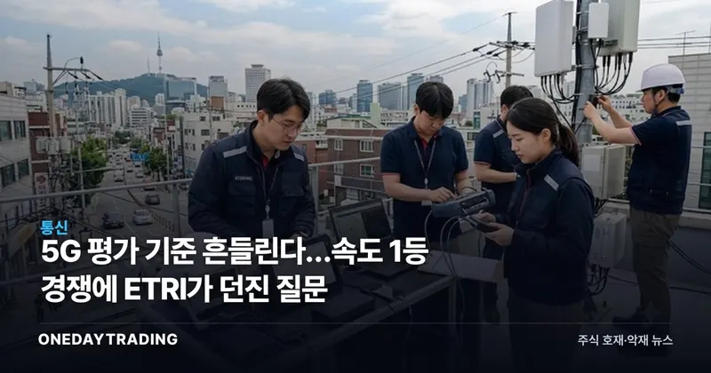 5G 평가 기준 흔들린다…속도 1등 경쟁에 ETRI가 던진 질문