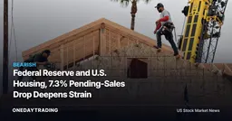 Federal Reserve and U.S. Housing, 7.3% Pending-Sales Drop Deepens Strain