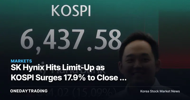 SK Hynix Hits Limit-Up as KOSPI Surges 17.9% to Close — Investors Who Sold the Day Before Left Empty-Handed