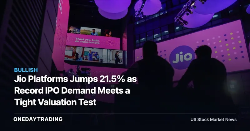 Jio Platforms Jumps 21.5% as Record IPO Demand Meets a Tight Valuation Test
