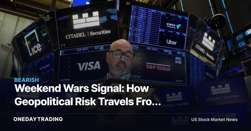 Weekend Wars Signal: How Geopolitical Risk Travels From Oil Prices to Fed Timing