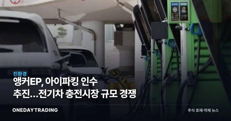 앵커EP, 아이파킹 인수 추진…전기차 충전시장 규모 경쟁