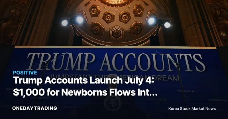 Trump Accounts Launch July 4: $1,000 for Newborns Flows Into the US Stock Market