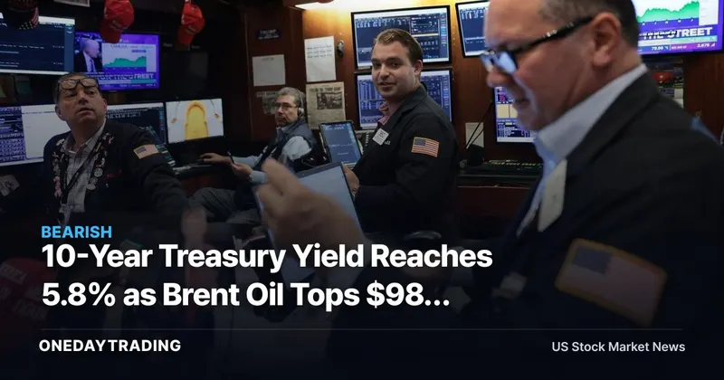 10-Year Treasury Yield Reaches 5.8% as Brent Oil Tops $98, Testing Stocks