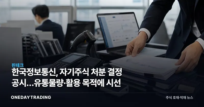 한국정보통신, 자기주식 처분 결정 공시…유통물량·활용 목적에 시선