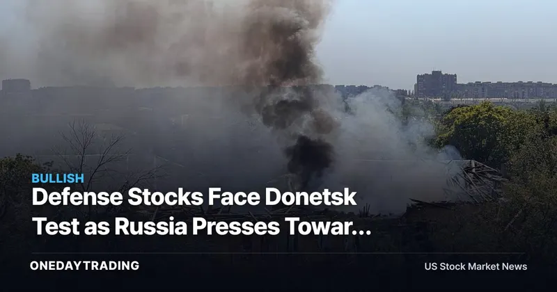 Defense Stocks Face Donetsk Test as Russia Presses Toward 2 Eastern Cities