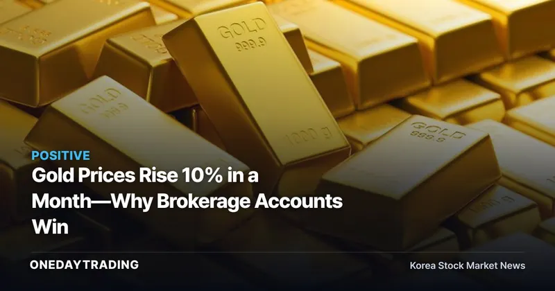 Gold Prices Rise 10% in a Month—Why Brokerage Accounts Win
