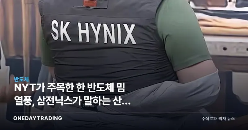 NYT가 주목한 韓 반도체 밈 열풍, 삼전닉스가 말하는 산업 변곡점