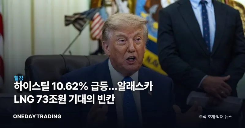 하이스틸 10.62% 급등…알래스카 LNG 73조원 기대의 빈칸