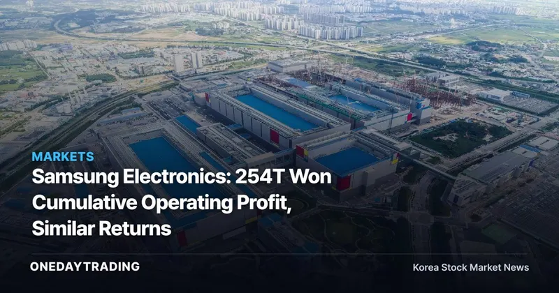 Samsung Electronics: 254T Won Cumulative Operating Profit, Similar Returns